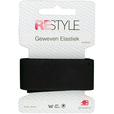Restyle Geweven Elastiek 30 mm Zwart