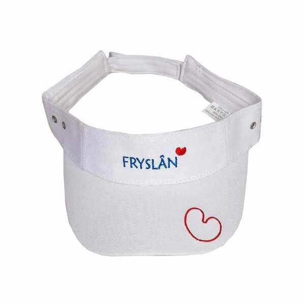 Zonneklep Fryslân Pet  - Wit Fryslân + Pompeblêd