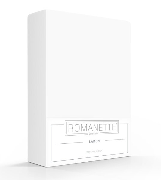 Romanette Laken Katoen Wit