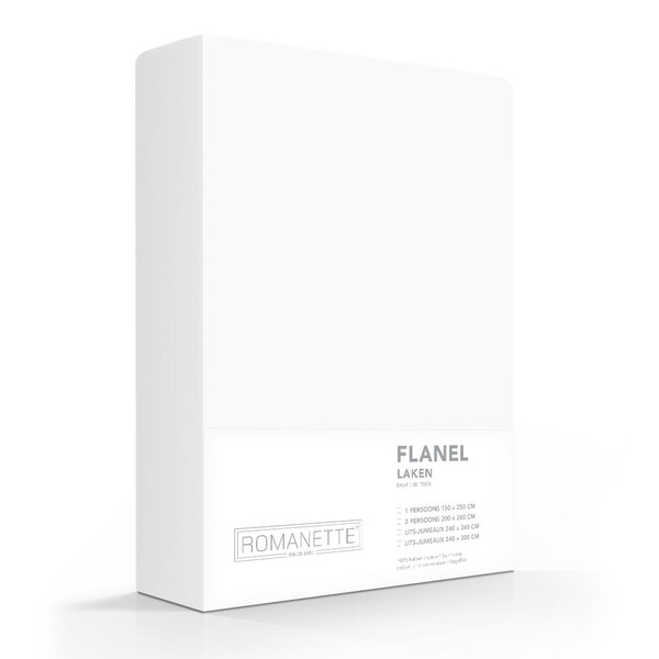 Romanette Flanellen Laken Wit