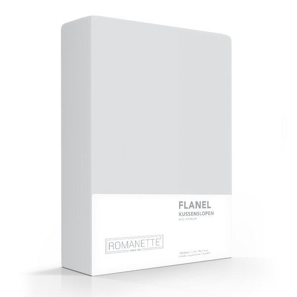 Romanette Flanellen Kussenslopen Silver