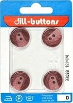 Knoop oudroze 18mm - 4 stuks