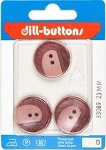 Knoop oudroze 23 mm - 3 stuks