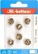 Knoop Roos 11 mm - 6 stuks