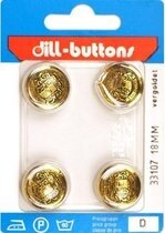 Knoop donkergoud 18 mm - 4 stuks