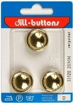 Knoop goud 20 mm - 3 stuks