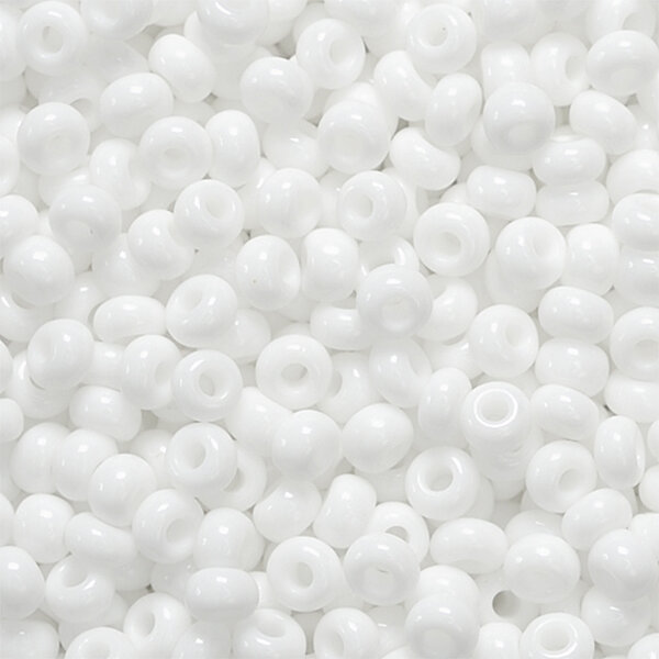 Boheemse rocailles Ø 2,5 mm wit