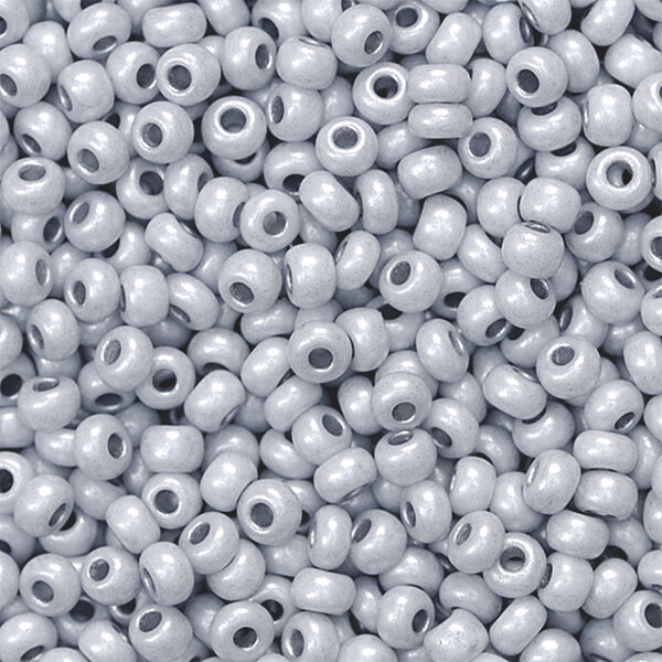 Boheemse rocailles Ø 2,5 mm zilvergrijs
