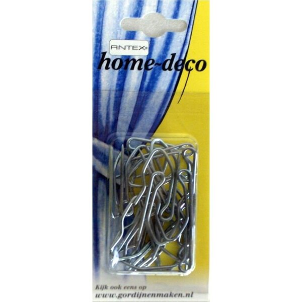 Antex Prikhaak metaal groot zilver - 20 stuks