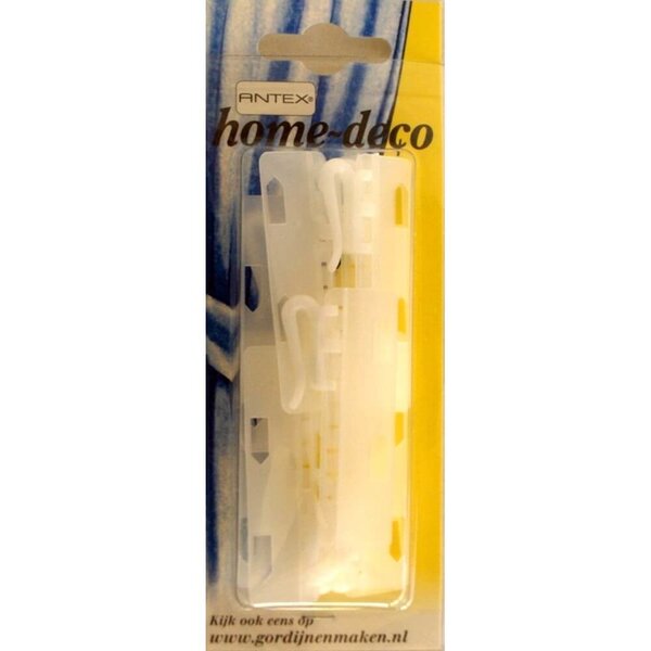 Antex Verstelbare haak 75mm wit - 10 stuks