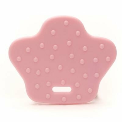 Bijtring Dierenpoot Oud Roze kaart - 2 stuks