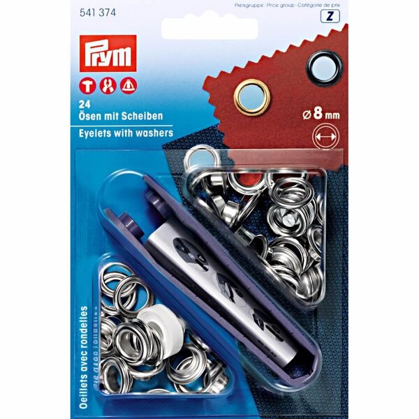 Prym Ringen en schijven 8mm zilver - 24st