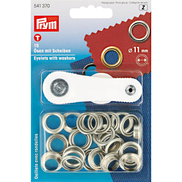 Prym ringen en schijven 11mm zilver-15st
