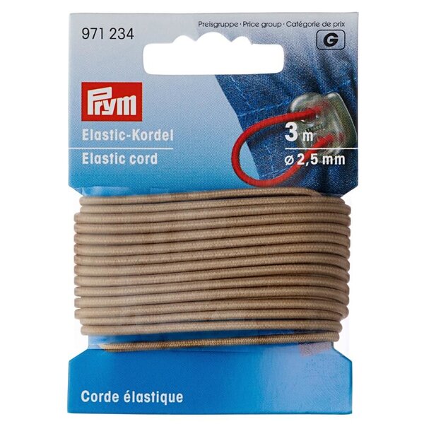 Prym Elastisch koord 2.5mm beige - 3m