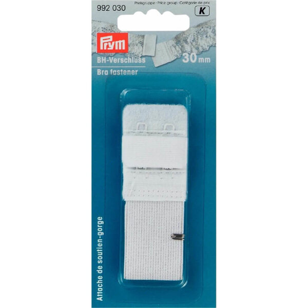 Prym BH-sluiting 2 sluitstanden 30mm wit