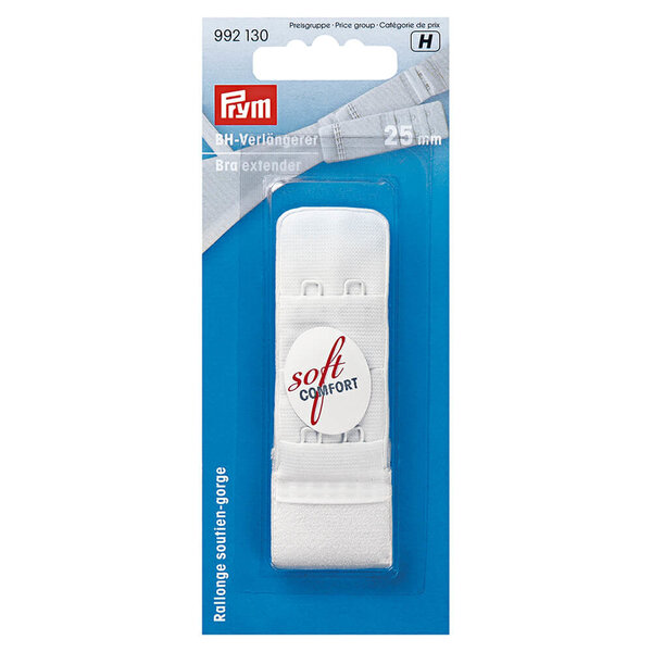 Prym BH-verlengstuk 3x2 haken 25mm wit