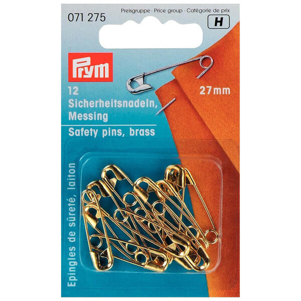 Prym Veiligheidsspelden 27mm goud -12st