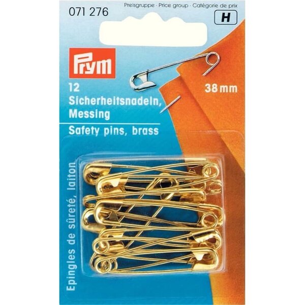 Prym Veiligheidsspelden 38mm goud -12st