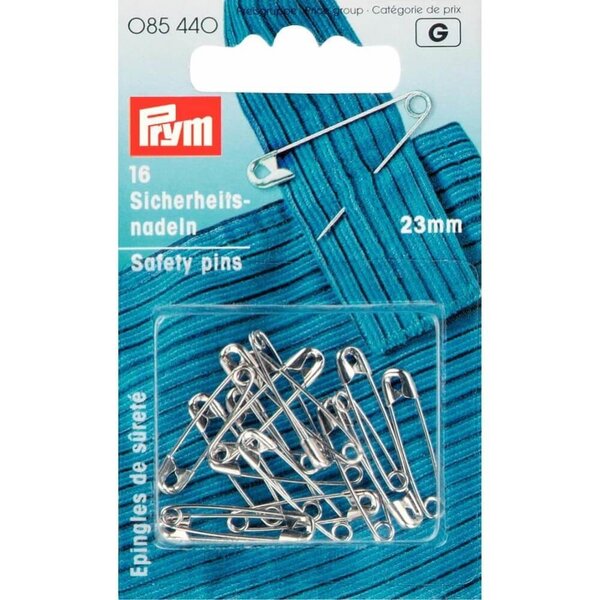 Prym Veiligheidsspelden staal 23mm zilver -16st