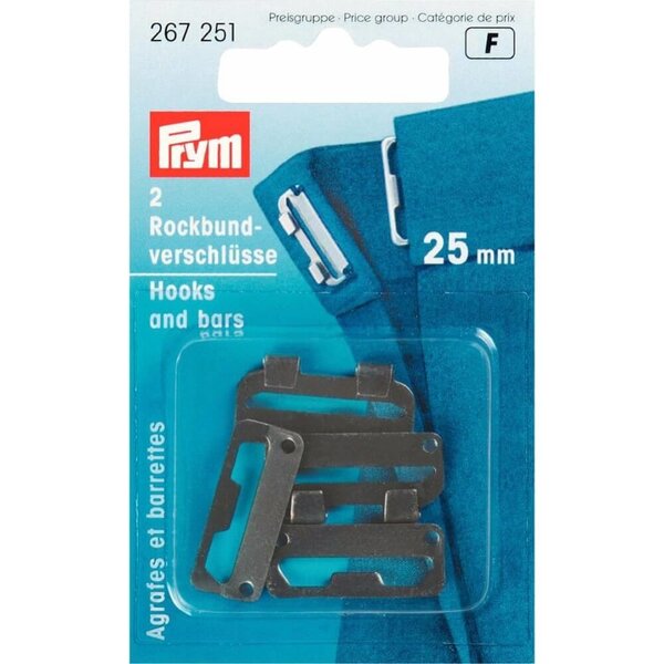 Prym Rokhaken staal 25mm zwart - 2st