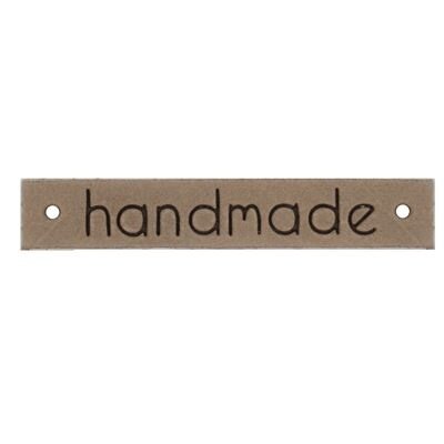 Leren Label lichtbruin "handmade"