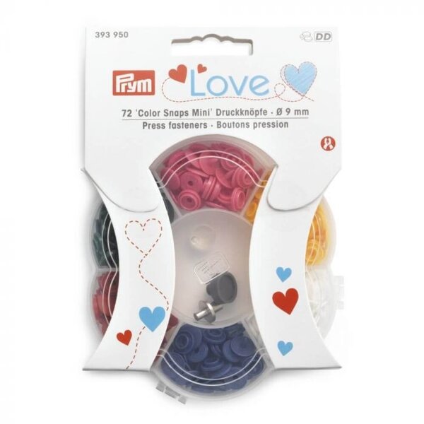 Prym Love Mini drukknopen 9mm - 6 kleuren - 72st