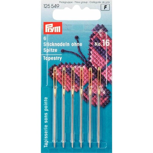 Prym Borduurnaalden zonder punt 1.60x55mm zilver - 6st