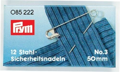Prym 085222 Veiligheidsspelden staal No. 3 zilverkleurig 50 mm