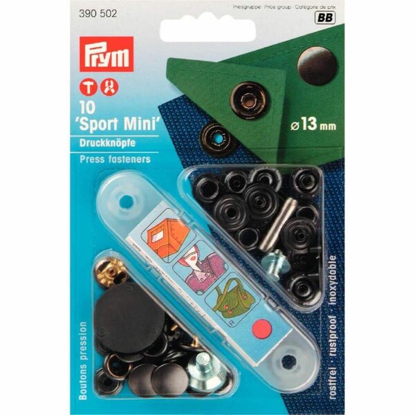 Prym Naaivrijdrukknoop sport mini 13mm brons