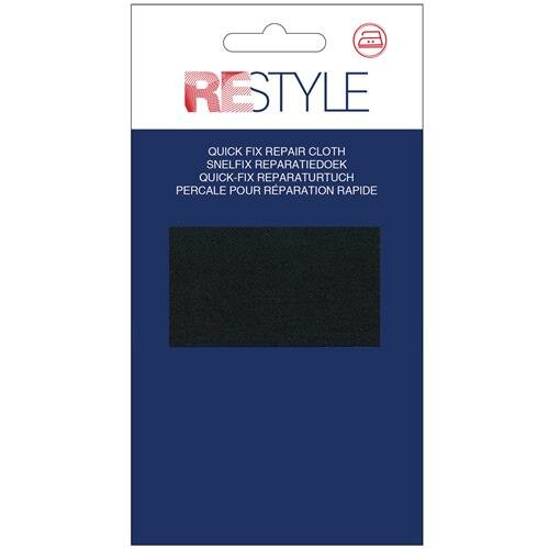 Snelfix reparatiedoek 11 cm x 36 cm opstrijkbaar -zwart-1 stuk