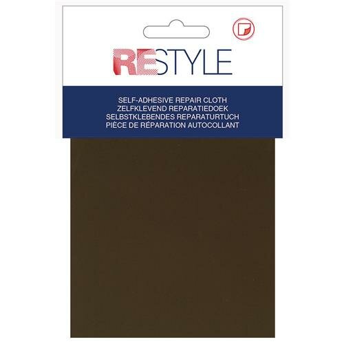 Plakbaar Nylon Reparatiedoek - Bruin - 10 x 20 cm- 1 stuk