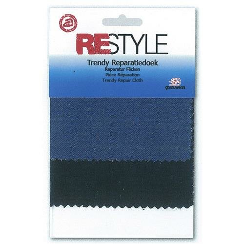 Jeans Reparatiedoek Zwart en Blauw- 1 kaart
