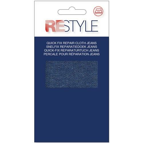 Jeans Reparatiedoek Jeans 11 cm x 36 cm-opstrijkbaar-blauw- 1 kaart