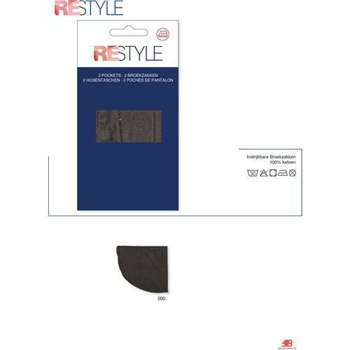  Broekzakken Opstrijkbaar-Katoen Bruin - 1 kaart