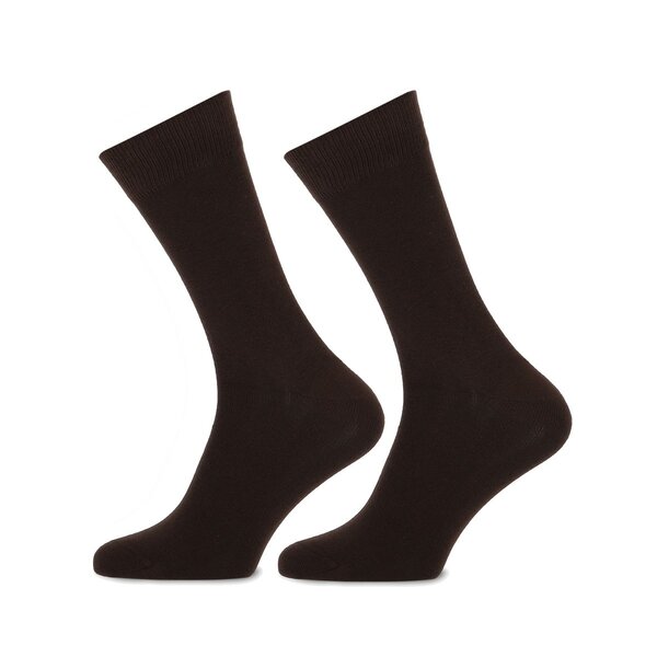 MarcMarcs Herensokken katoen - Bruin Melange - 2 paar