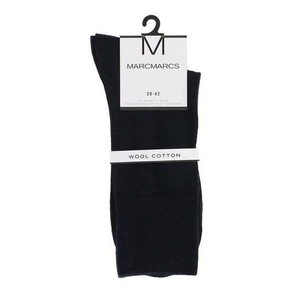 MarcMarcs Herensokken wol/katoen - Marine - 1 paar