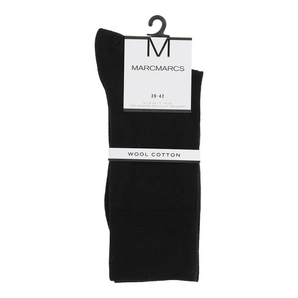 MarcMarcs Herensokken wol/katoen - Zwart - 1 paar