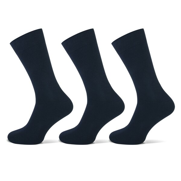 Teckel Herensokken katoen - Marine - 3 paar
