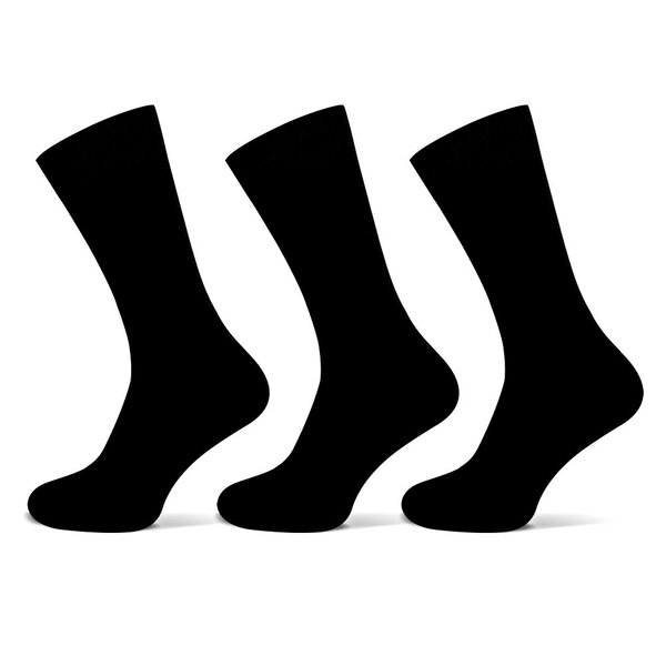 Teckel Herensokken katoen - Zwart - 3 paar