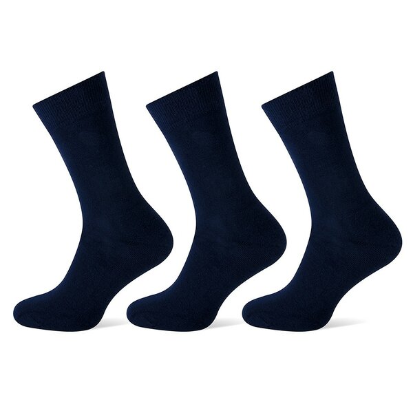 Teckel Unisexsokken met badstof zool katoen - Marine - 3 paar