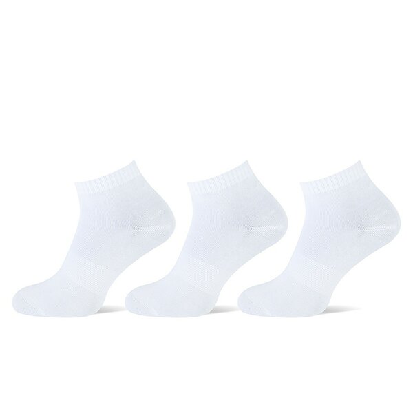Teckel Enkelsokjes met rib-boord - Wit - 3 paar