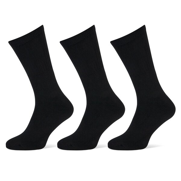 Stapp Kousen met badstofvoet 3-pack - Zwart - 3 paar