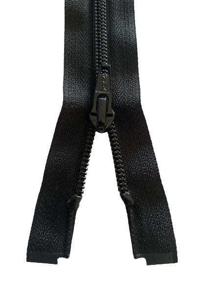 YKK deelbare spiraalrits  kleur zwart- per stuk