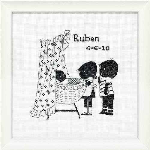 Borduurpakket telpatroon aïda Jip & Janneke Ruben 30 x 30 cm
