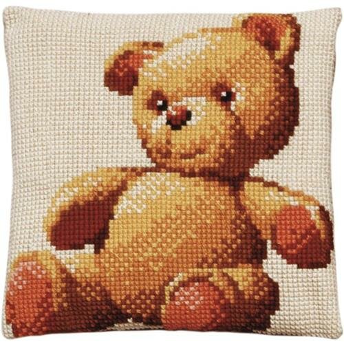 Voorbedrukt kruissteek kussenpakket Teddybeer 40x40cm