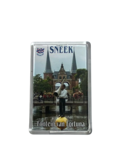 Magneet Sneek Waterpoort+Fontein van Fortuna