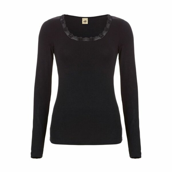 ten Cate Dames Thermo T-Shirt Lange mouw met kant - Snow White