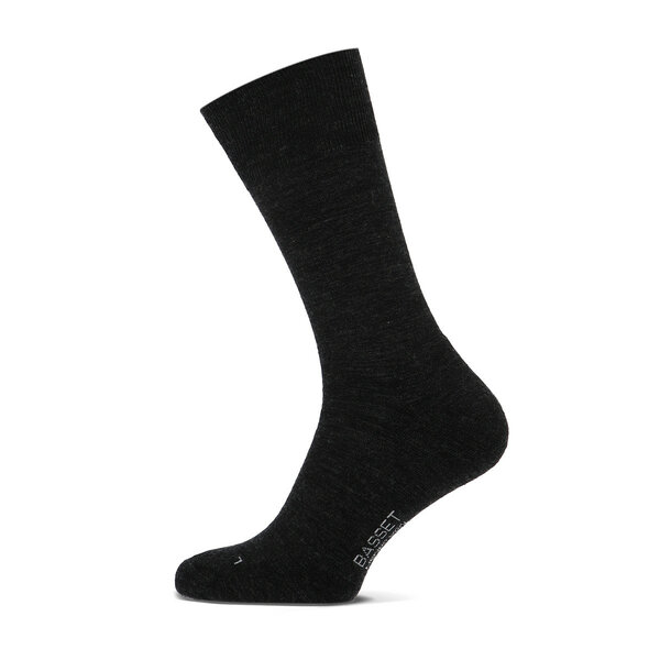 1-paar Basset Unisex Socks Merino Casual - Antraciet