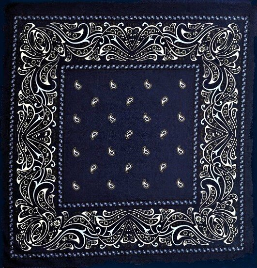 Blauwe Boerenzakdoek 63x63 cm