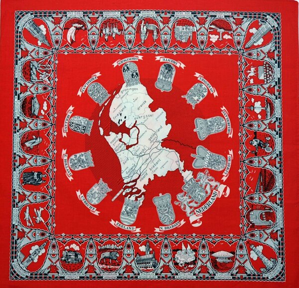 Rode Boerenzakdoek  63x63 cm 